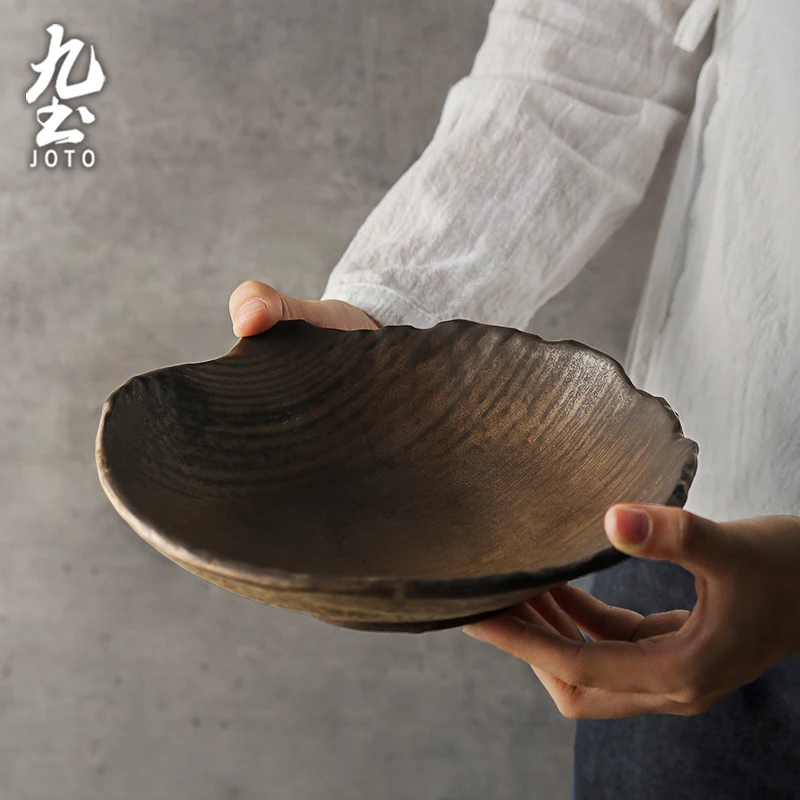 JOTO Smooth glaze for good cleaning Vintage Ceramic Irregular Plate CJR0606
JOTO Smooth glaze for good cleaning Vintage Ceramic Irregular Plate CJR0606