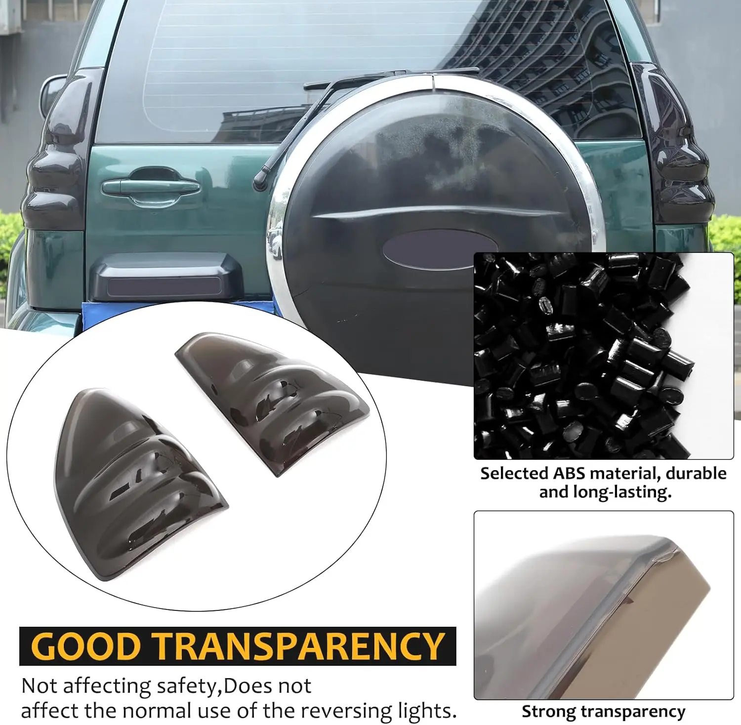 ABS Smoked Black Tail Light Guard Trim Bezel For Toyota Prado FJ120 2003-2009 Blackened Car High Brake Light Fog Lamp Cover 
ABS Smoked Black Tail Light Guard Trim Bezel For Toyota Prado FJ120 2003-2009 Blackened Car High Brake Light Fog Lamp Cover