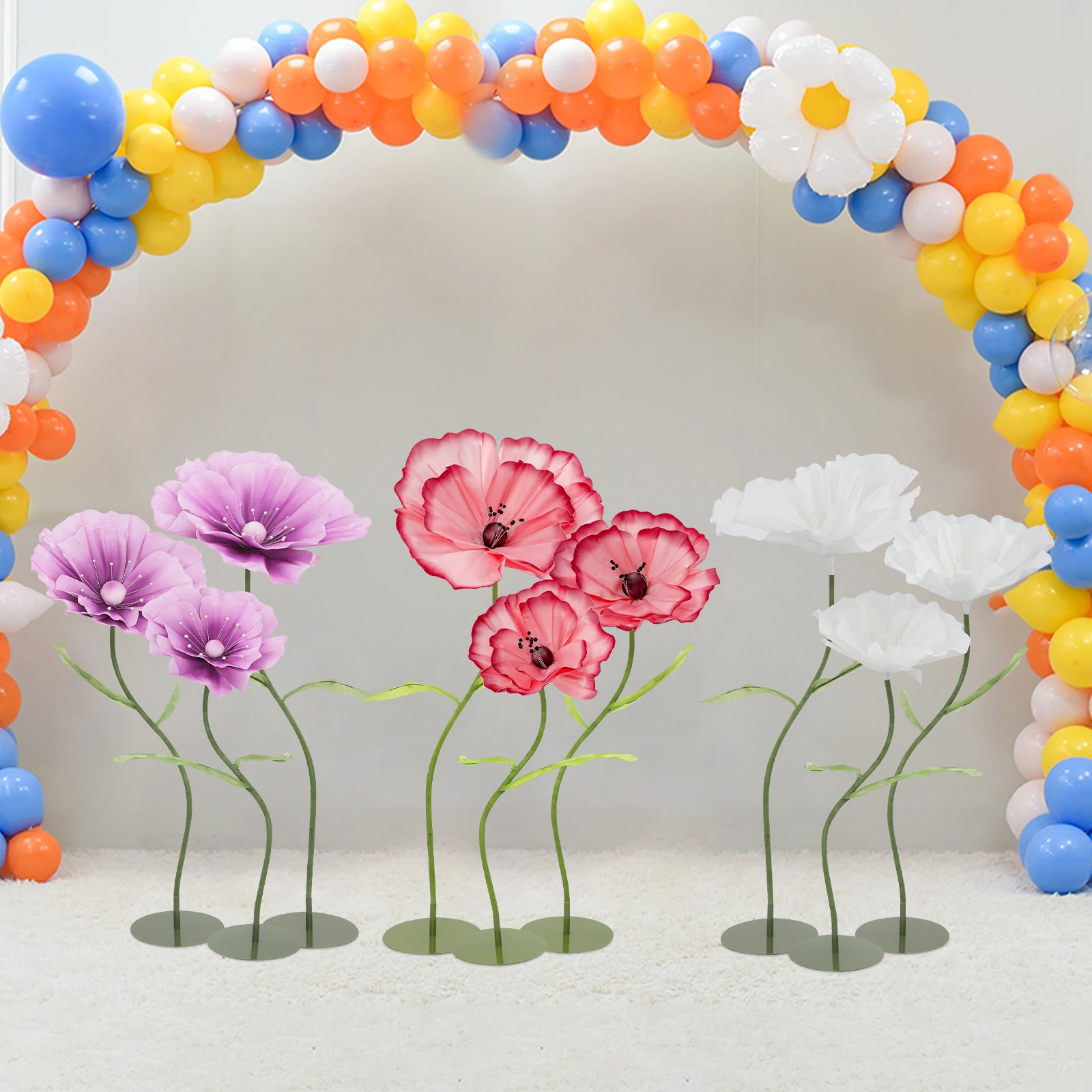 Artificial Flowers, 3 Pcs Fake Flowers W/ Green Iron Base, EVA Floral Decor for Wedding, Party, Home, Office Event Decoration
Artificial Flowers, 3 Pcs Fake Flowers W/ Green Iron Base, EVA Floral Decor for Wedding, Party, Home, Office Event Decoration