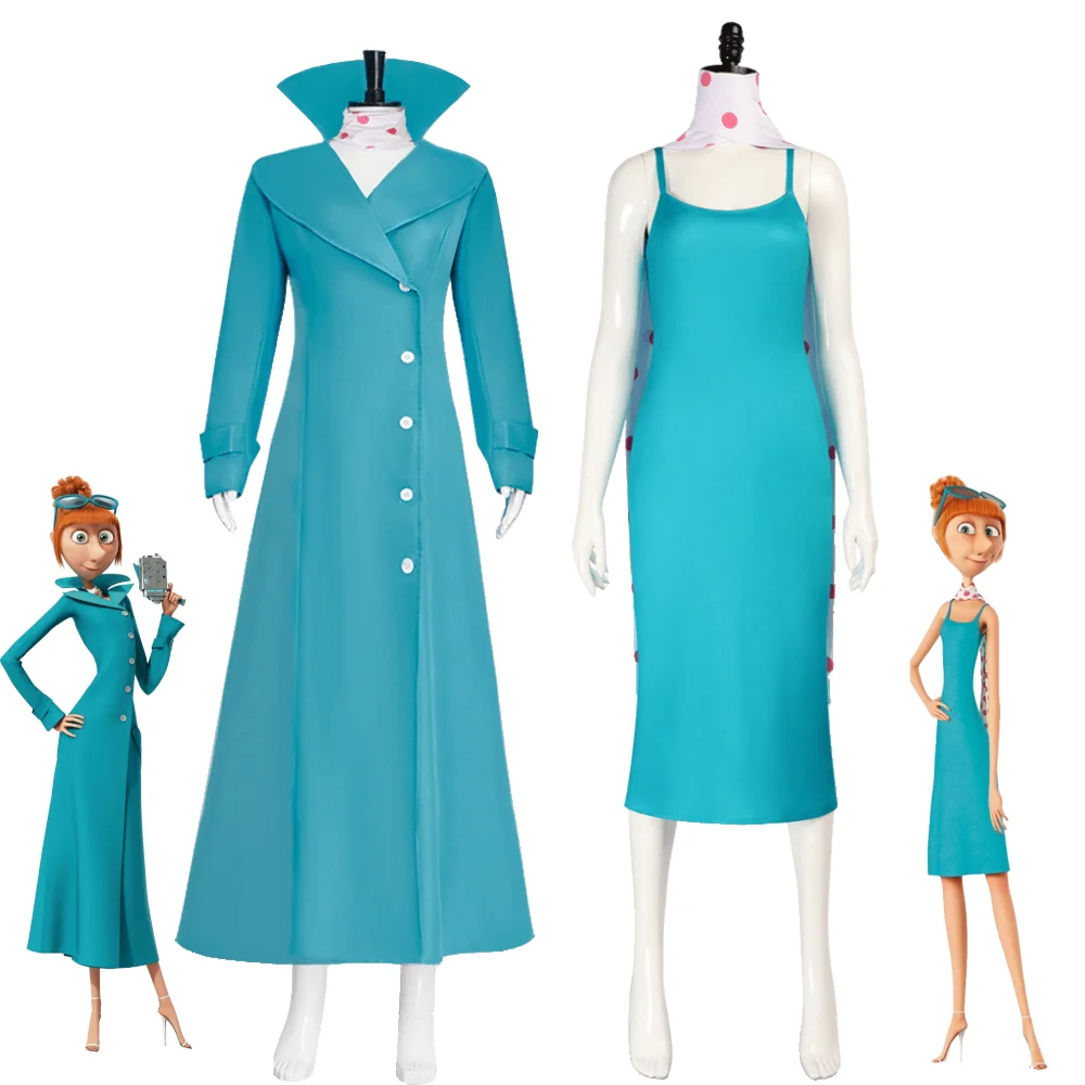 Despicable Me Lucy Cosplay Costume Lucy Long Trench Coat Adult Slip Dress Set Female Halloween Party Outfits
Despicable Me Lucy Cosplay Costume Lucy Long Trench Coat Adult Slip Dress Set Female Halloween Party Outfits