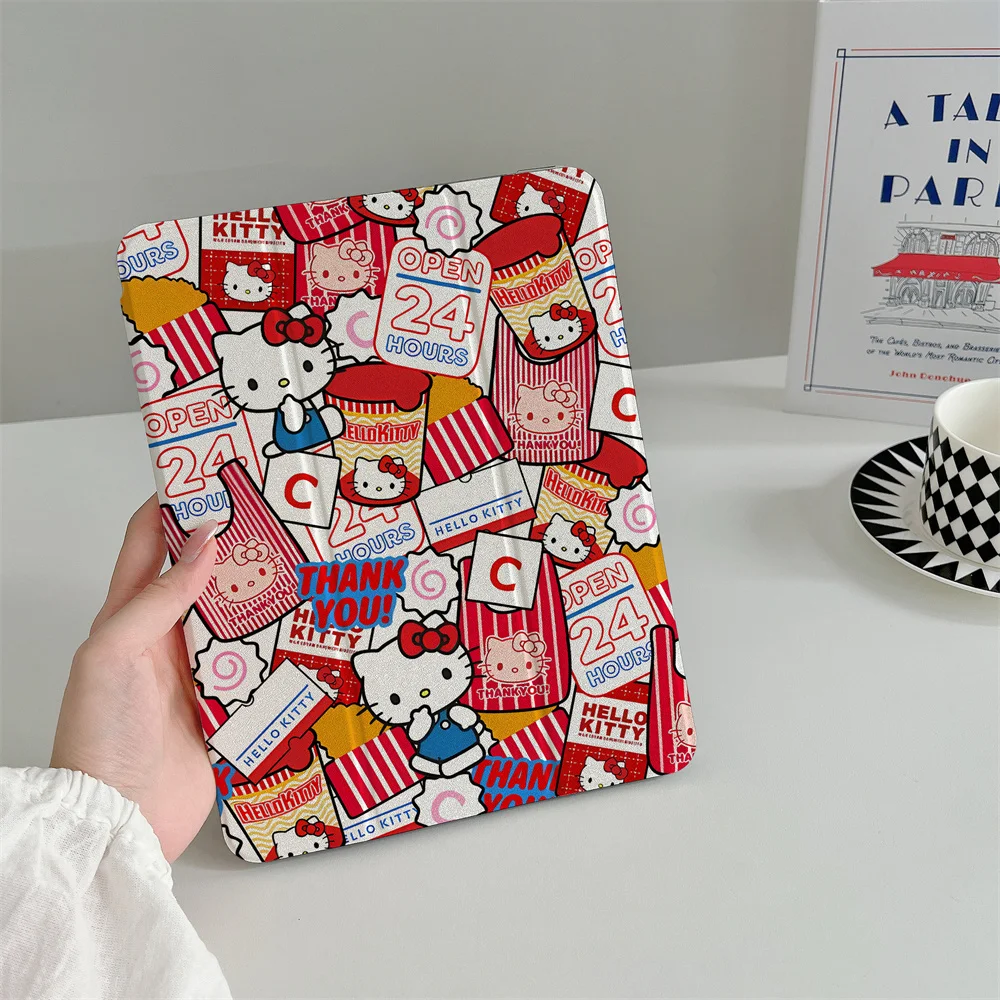 Kawaii Red White Pop Art Hello Kitty Sticker Auto Wake Sleep Case For iPad 2024 11" A16 Air 5/4 iPad 10 10.9 9.7 Inch
Kawaii Red White Pop Art Hello Kitty Sticker Auto Wake Sleep Case For iPad 2024 11" A16 Air 5/4 iPad 10 10.9 9.7 Inch