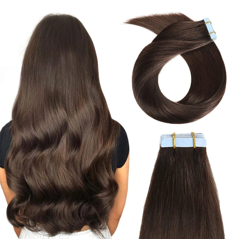 Tape in Hair Extensions Human Hair #2 Dark Brown Remy Human Hair Seamless Silky Straight Tape in Human Hair Extensions 20pcs 50G
Tape in Hair Extensions Human Hair #2 Dark Brown Remy Human Hair Seamless Silky Straight Tape in Human Hair Extensions 20pcs 50G