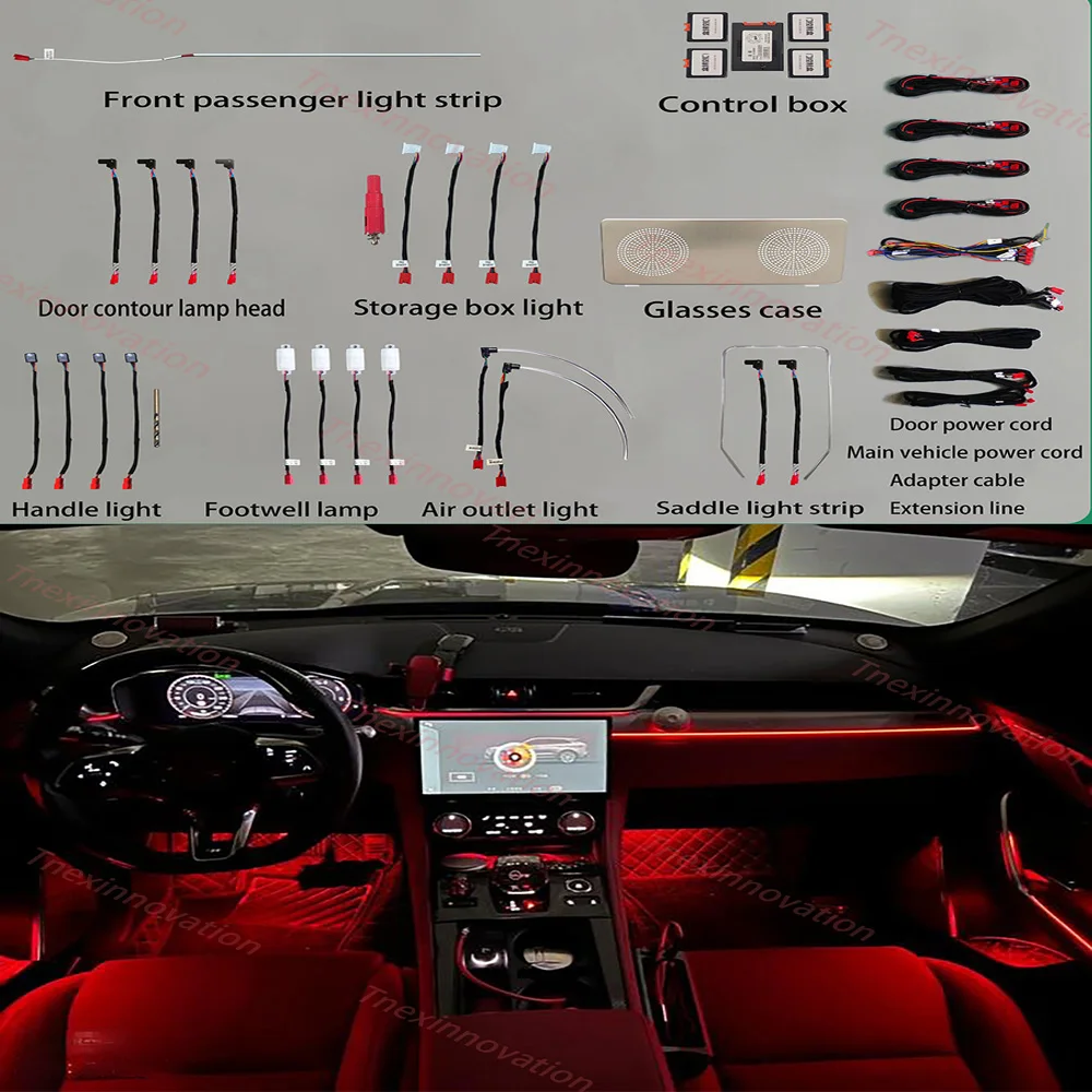 Suitable for Jaguar F-space dedicated ambient lighting (optional with glasses case) 20 lights 64 colors
Suitable for Jaguar F-space dedicated ambient lighting (optional with glasses case) 20 lights 64 colors