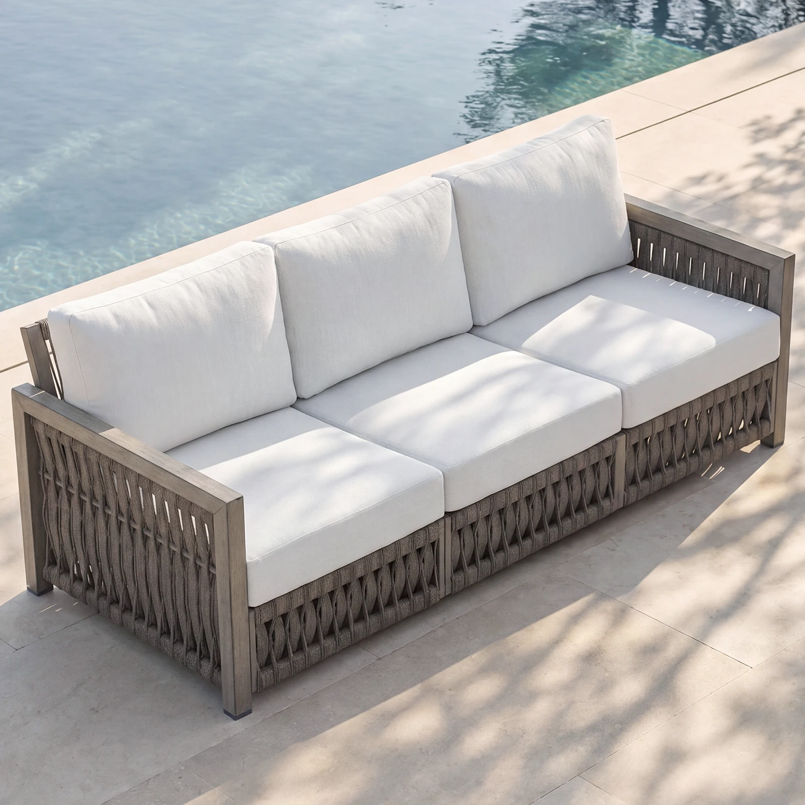 SeeHill 3-Seater Outdoor Sofa, Aluminum Patio Couch with Washable Cushions, Rope Weave Deep Seating Sofa for Garden, Gray Oak
SeeHill 3-Seater Outdoor Sofa, Aluminum Patio Couch with Washable Cushions, Rope Weave Deep Seating Sofa for Garden, Gray Oak