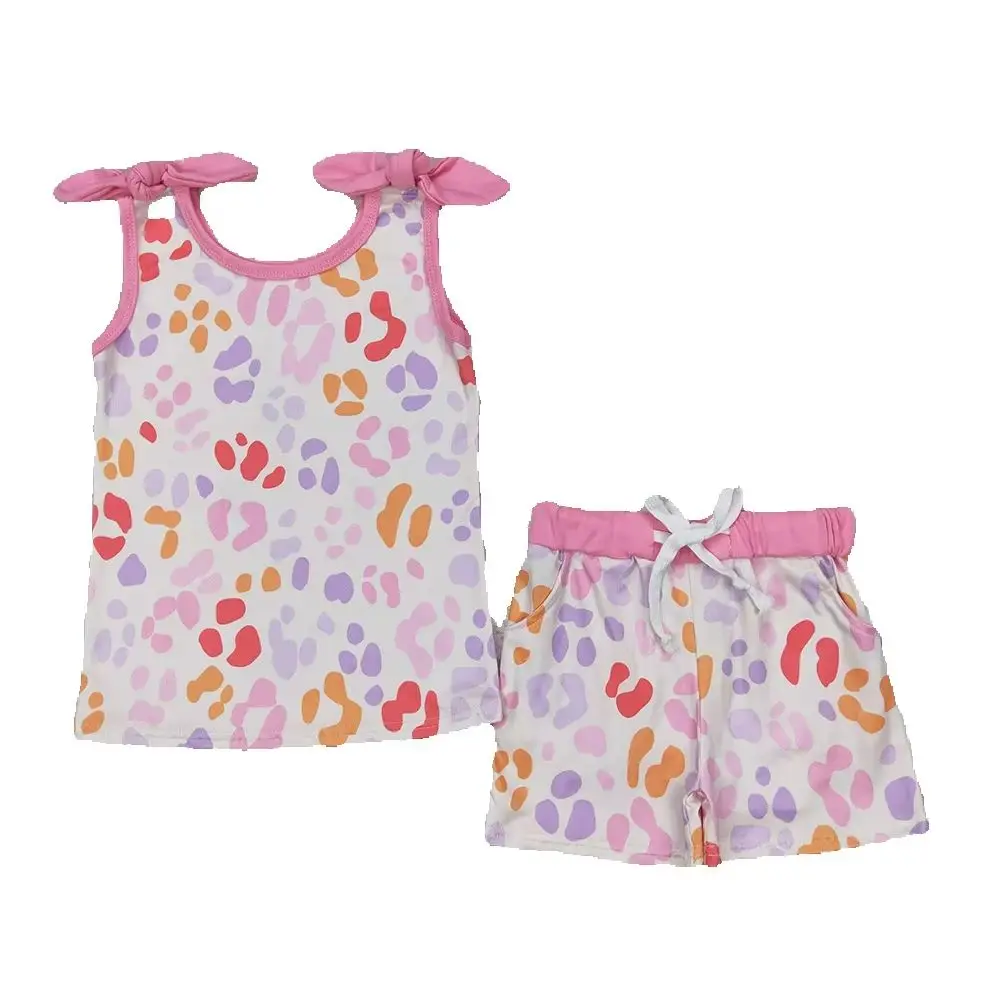 GSSO2081 Baby Girls Summer Outfits Pink colorful leopard top shorts kids girls clothes
GSSO2081 Baby Girls Summer Outfits Pink colorful leopard top shorts kids girls clothes