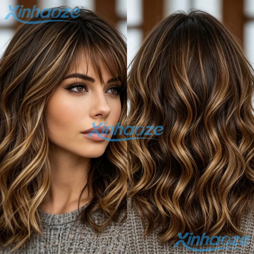 Finger Human Hair #4/27 Highlight Brown Blonde Body Wavy Wigs 13x6/360 Full Lace Wigs With Bangs Pre Plucked 5x5 Silk Top Wigs
Finger Human Hair #4/27 Highlight Brown Blonde Body Wavy Wigs 13x6/360 Full Lace Wigs With Bangs Pre Plucked 5x5 Silk Top Wigs