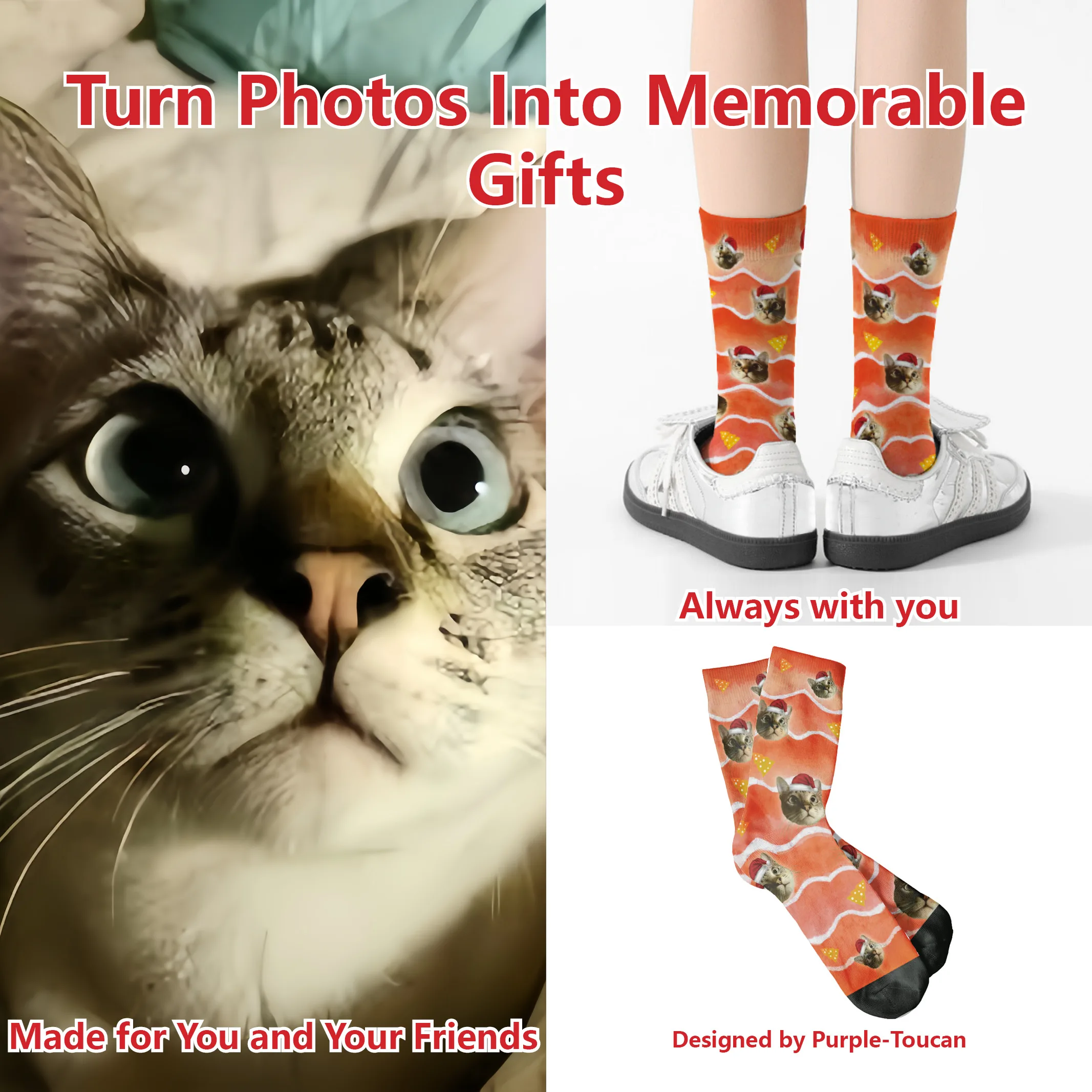 Fashion Design Personalized Photo DlY Christmas Socks Custom Socks Pet Face Print Men/Women Socks Funny Novelty Art Family Gifts
Fashion Design Personalized Photo DlY Christmas Socks Custom Socks Pet Face Print Men/Women Socks Funny Novelty Art Family Gifts