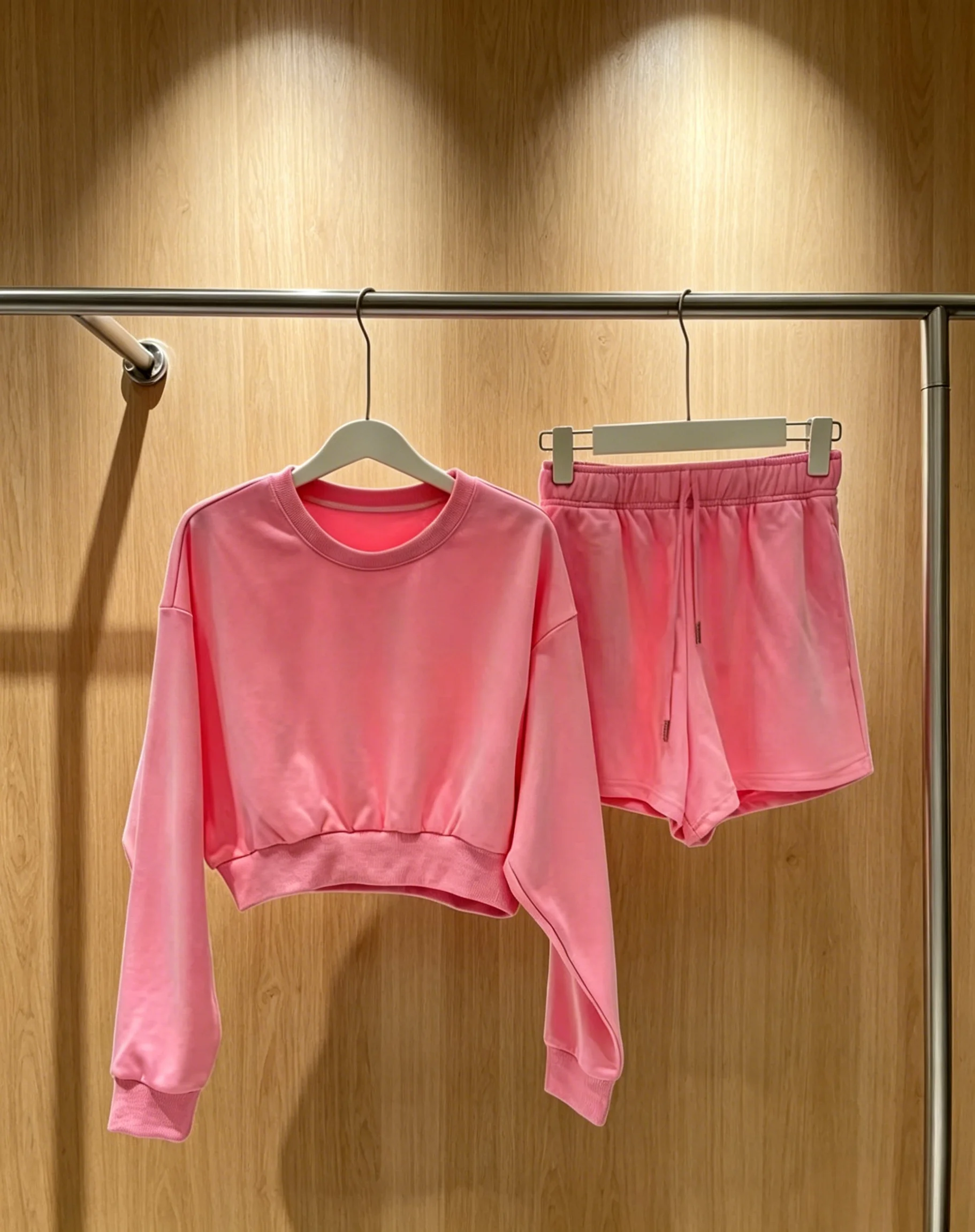 2026 New Style Womens Pink Crew Neck Cropped Sweatshirt and Elastic Waist Shorts Size M L Sweet and Elegant Code 033
2026 New Style Womens Pink Crew Neck Cropped Sweatshirt and Elastic Waist Shorts Size M L Sweet and Elegant Code 033