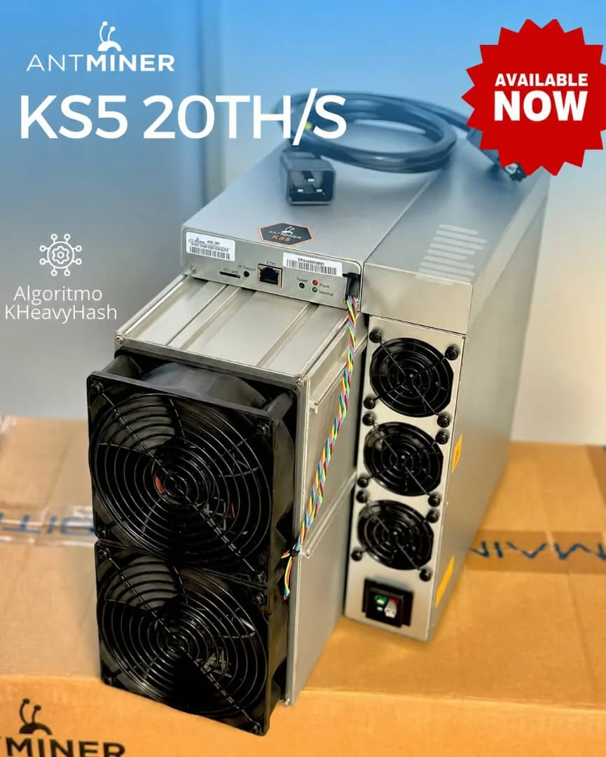 GO _ BUY 5 GET 2 FREE _ Bitmain Antminer KS5 20TH/s 3000W KHeavyHash Kaspa Miner — High-Efficiency KAS ASIC Mining Machine, 150J
GO _ BUY 5 GET 2 FREE _ Bitmain Antminer KS5 20TH/s 3000W KHeavyHash Kaspa Miner — High-Efficiency KAS ASIC Mining Machine, 150J