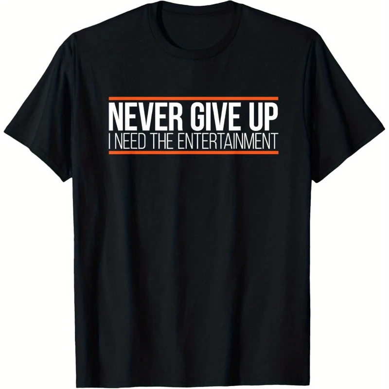 Men's Never Give Up Graphic T-Shirt Pure Cotton Round Neck Short Sleeve with Orange Print Streetwear Casual Style Sizes S-5XL
Men's Never Give Up Graphic T-Shirt Pure Cotton Round Neck Short Sleeve with Orange Print Streetwear Casual Style Sizes S-5XL