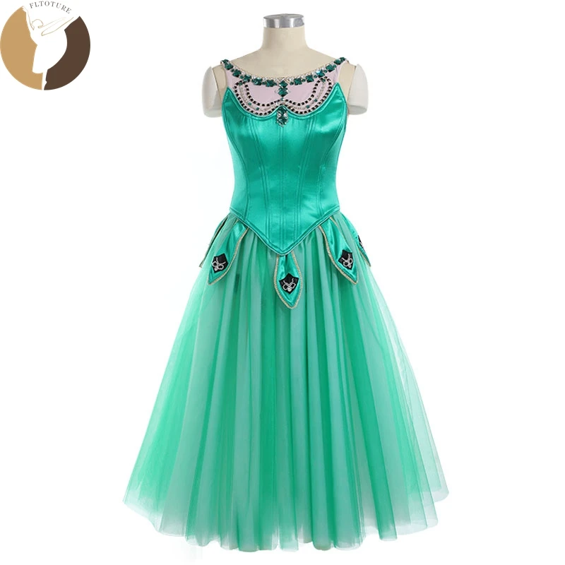 FLTOTURE Women Professional Green Shiny Bodice Romantic Tulle Skirt YQ3031 Custom Made Ballet Emerald Variation Long Dress
FLTOTURE Women Professional Green Shiny Bodice Romantic Tulle Skirt YQ3031 Custom Made Ballet Emerald Variation Long Dress