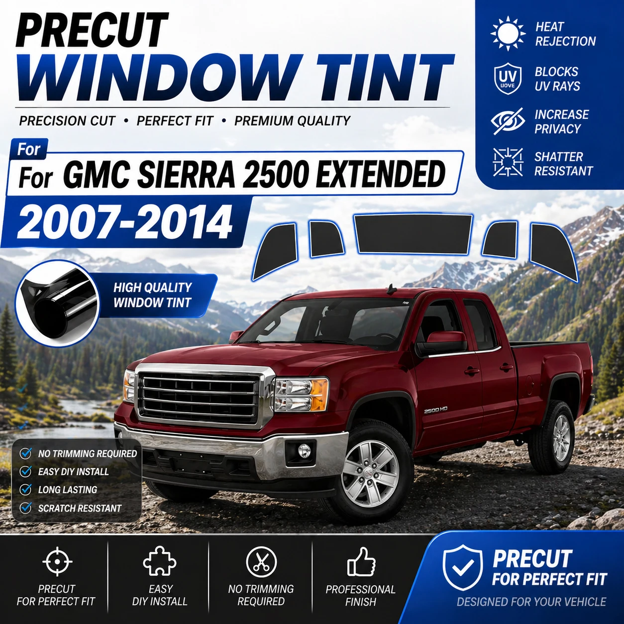 Защитная пленка-солнцезащита на окна для GMC Sierra 2500 Extended 2007-2014, аксессуары, на все стороны, включая лобовое стекло
Защитная пленка-солнцезащита на окна для GMC Sierra 2500 Extended 2007-2014, аксессуары, на все стороны, включая лобовое стекло