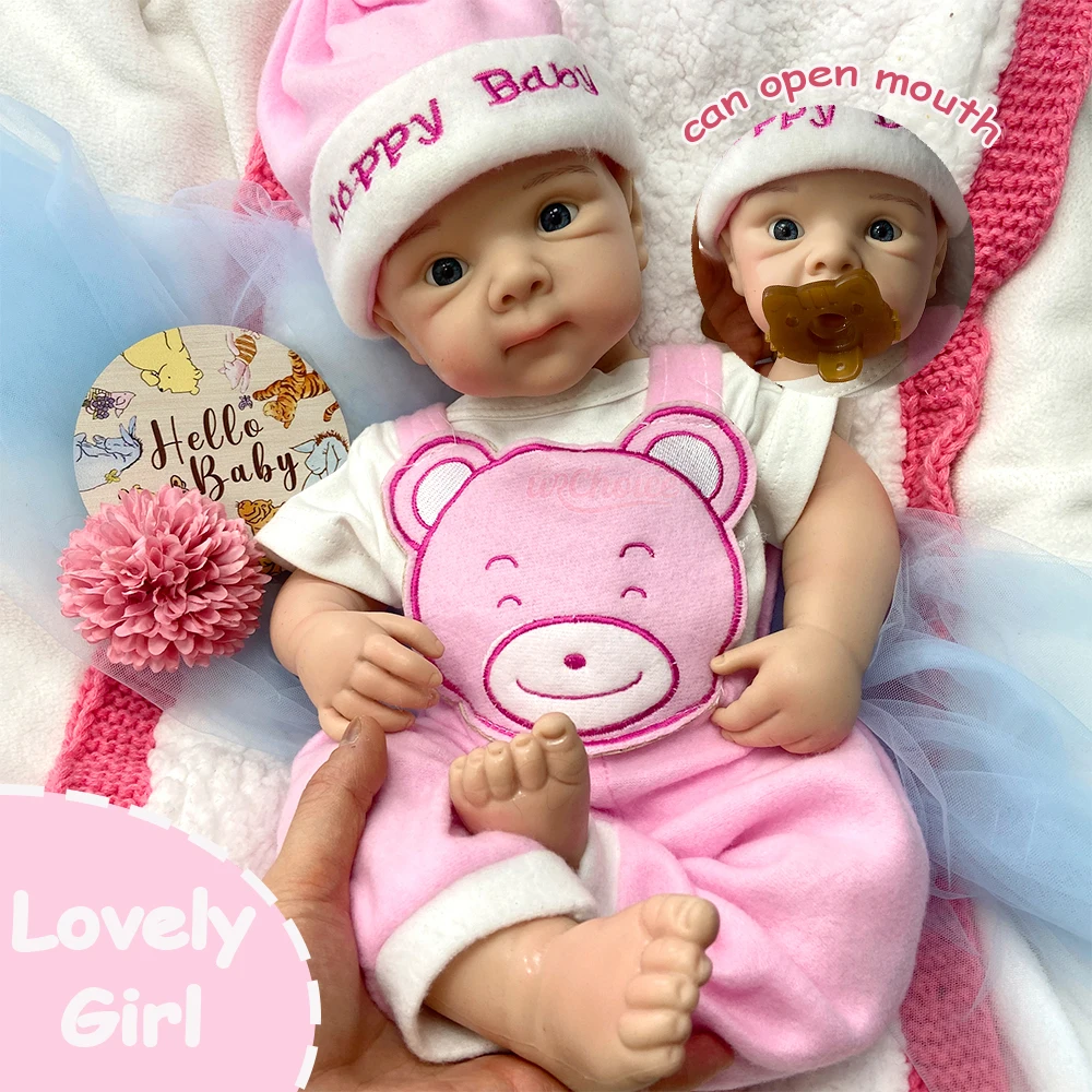 Realistic Weighted Reborn Baby Doll 20Inch Full Body Soft Silicone Newborn Toy Opened Mouth Lovely Girl for Birthday Gift
Realistic Weighted Reborn Baby Doll 20Inch Full Body Soft Silicone Newborn Toy Opened Mouth Lovely Girl for Birthday Gift