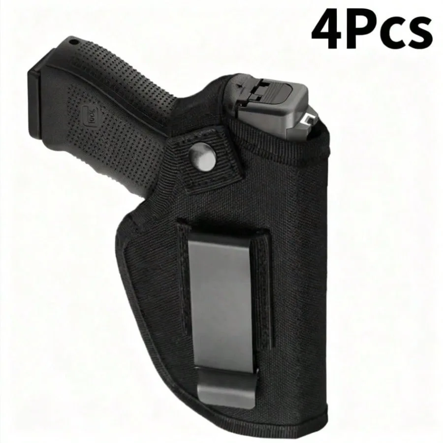 4 Pack Universal 9mm Holster Set – Ambidextrous Concealment Holsters for G17/G27/G42, Nylon Reinforced for Men & Women – Secure Everyday Carry
4 Pack Universal 9mm Holster Set – Ambidextrous Concealment Holsters for G17/G27/G42, Nylon Reinforced for Men & Women – Secure Everyday Carry