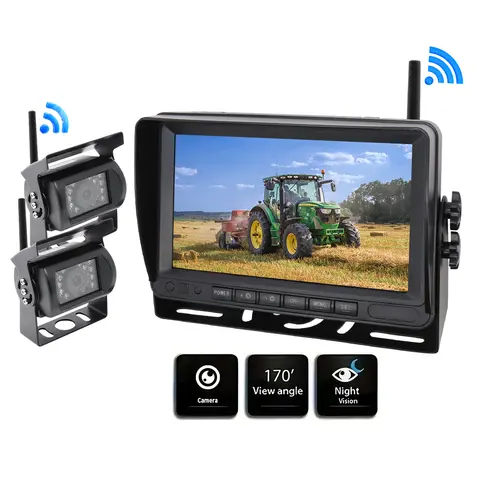 7 inch Wireless Monitor Truck Screen Night Vision Reverse Backup Wifi Camera Parking System Display for truck camera system