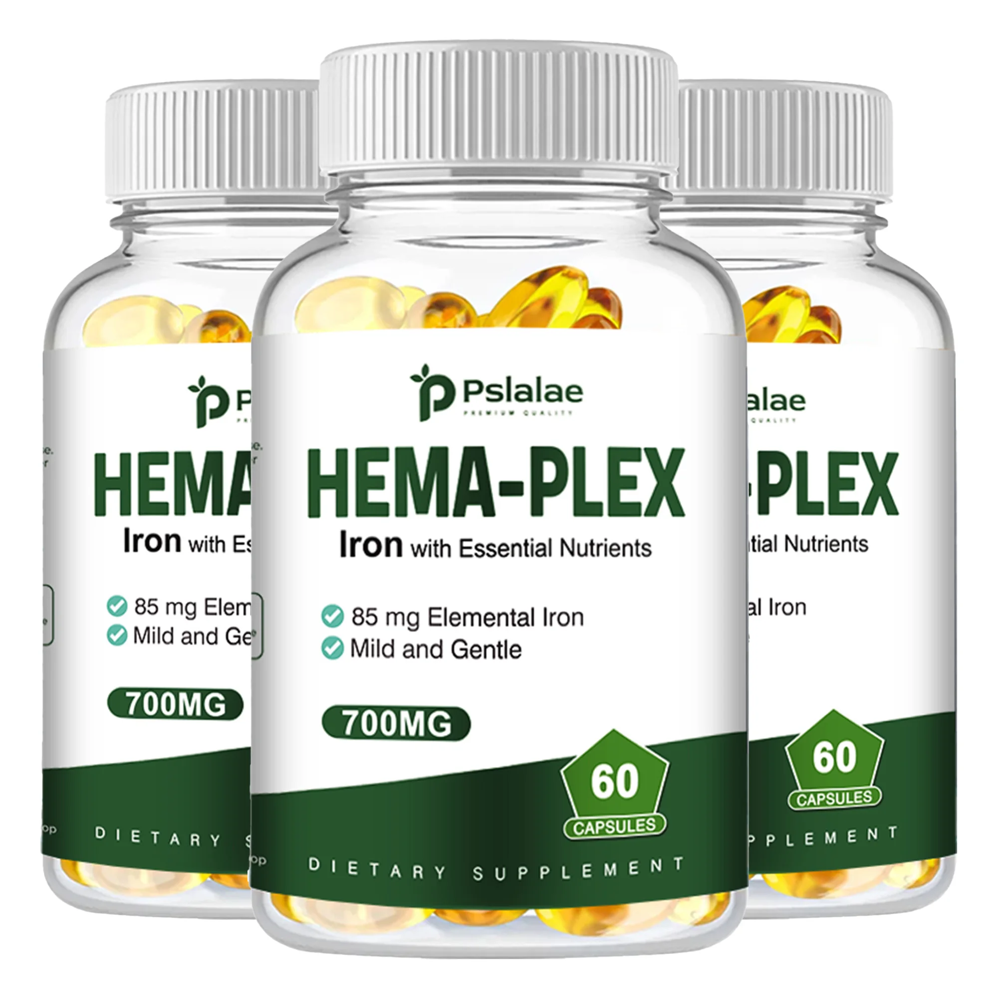HEMA-PLEX Iron - Red Blood Cell Function and Blood Circulation Maintain A Healthy Immune System - 60 Capsules
HEMA-PLEX Iron - Red Blood Cell Function and Blood Circulation Maintain A Healthy Immune System - 60 Capsules