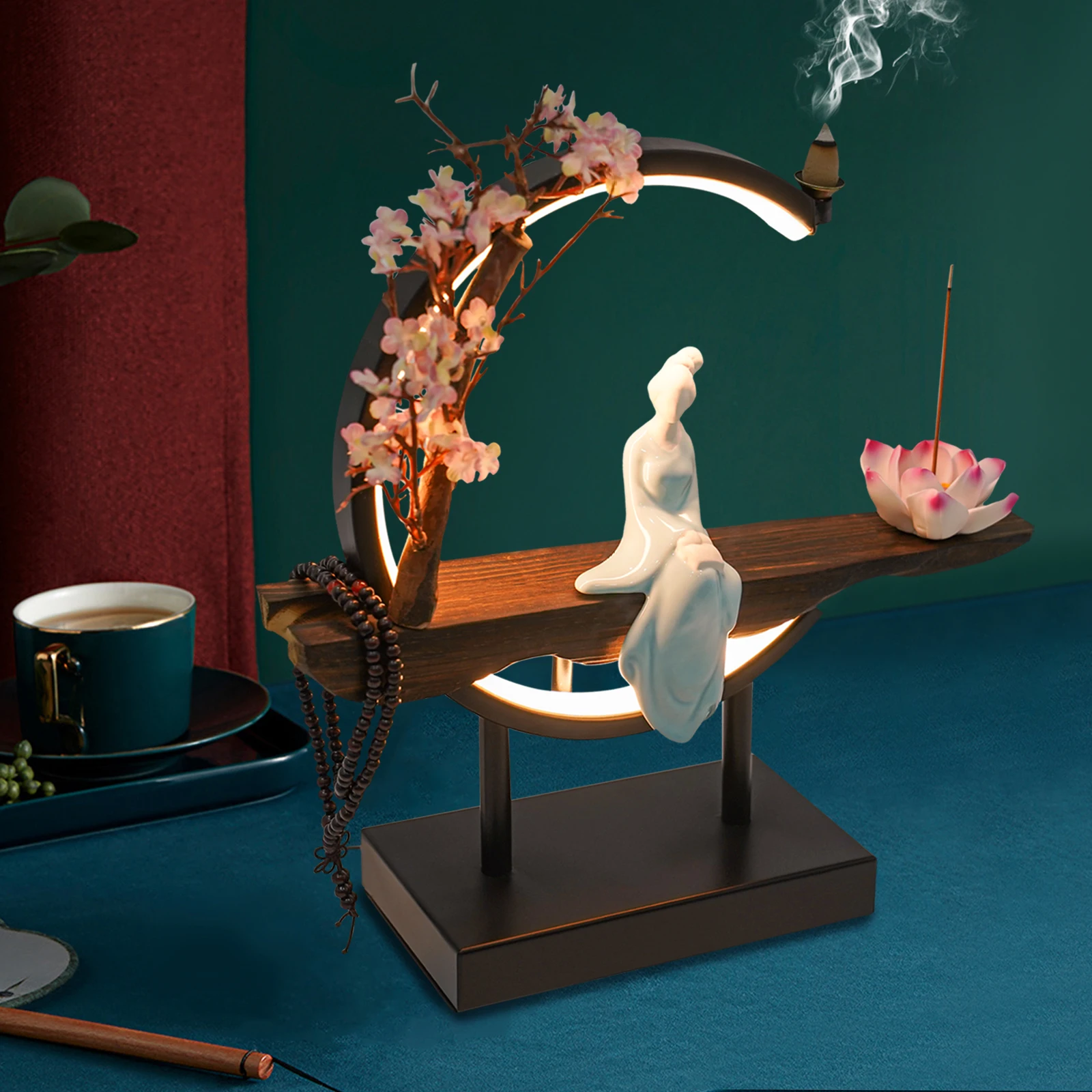 Backflow Incense Burner Incense Cone Sticks Holder Home Decor Porcelain for home, office,Hotels, Tea Rooms Bring You Good Luck
Backflow Incense Burner Incense Cone Sticks Holder Home Decor Porcelain for home, office,Hotels, Tea Rooms Bring You Good Luck