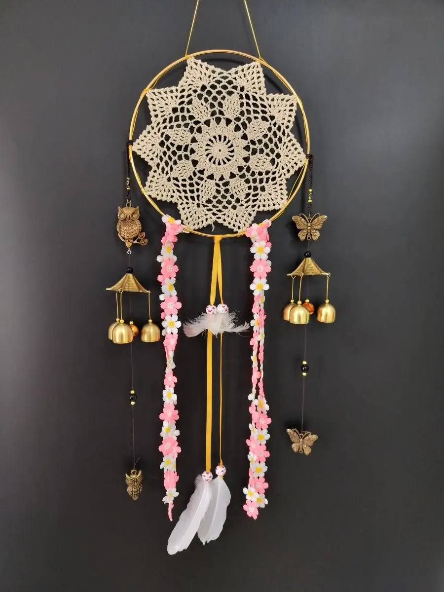 Butterfly Owl Windchimes Vintage Wind Chimes Handmade Lace Flower Dream Catcher Metal Hoop Beige Web Dreamcatchers Gift For Kids
Butterfly Owl Windchimes Vintage Wind Chimes Handmade Lace Flower Dream Catcher Metal Hoop Beige Web Dreamcatchers Gift For Kids