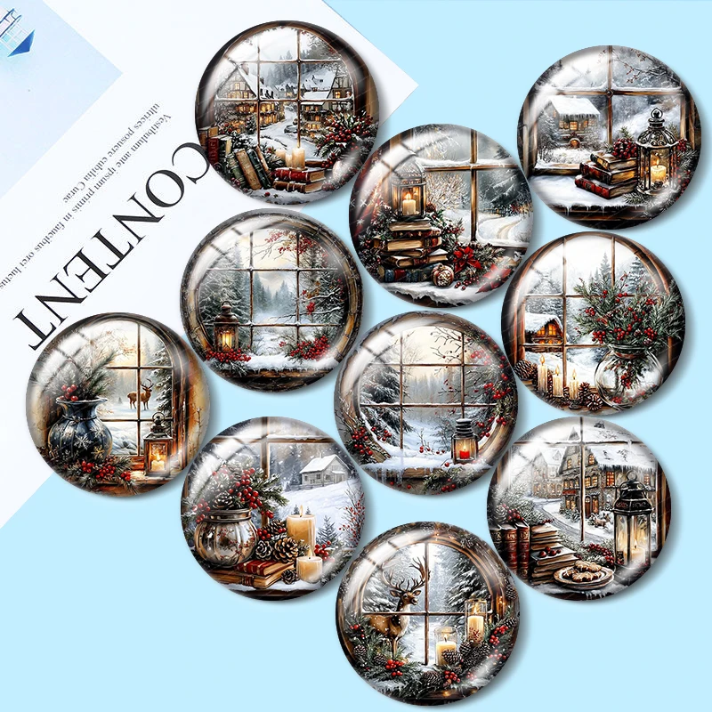 Vintage Christmas Window 12/18/20/25mm glass cabochon bracelet pendant rings for jewelry demo earrings back Making findings
Vintage Christmas Window 12/18/20/25mm glass cabochon bracelet pendant rings for jewelry demo earrings back Making findings