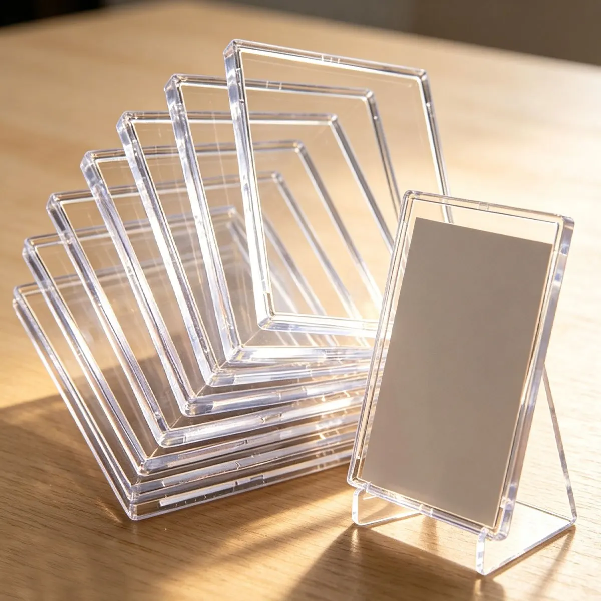 4Pcs Hard Acrylic Toploader Sleeves – Clear Rigid Protectors for Baseball, MTG, TCG, Yu-Gi-Oh! Cards & Sports Trading Card Collections, Durable Storage for Collectors ZSY
4Pcs Hard Acrylic Toploader Sleeves – Clear Rigid Protectors for Baseball, MTG, TCG, Yu-Gi-Oh! Cards & Sports Trading Card Collections, Durable Storage for Collectors ZSY
