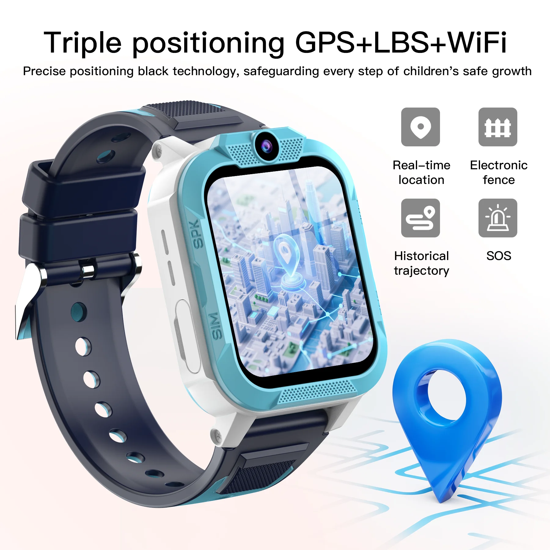 Blackview Z40 Pro Kids Smart Watch LBS+WiFi+GPS Triple AI Positioning Large 850mAh Battery 4G Video Call Phone Watch Smartwatch Blackview Z40 Pro Kids Smart Watch LBS+WiFi+GPS Triple AI Positioning Large 850mAh Battery 4G Video Call Phone Watch Smartwatch