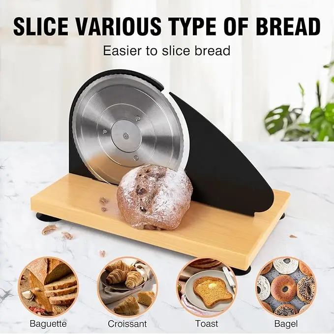 Manual Bread Slicer Hand Crank Bread Cutter Adjustable Thickness Evenly Slicing for Homemade Commercial Sourdough Toast Sausage
Manual Bread Slicer Hand Crank Bread Cutter Adjustable Thickness Evenly Slicing for Homemade Commercial Sourdough Toast Sausage