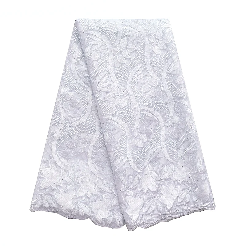5 Yards African Lace Fabric White Embroidered Swiss Net Materials Nigerian Laces Wedding 2026 High Quality French Lace Fabric
5 Yards African Lace Fabric White Embroidered Swiss Net Materials Nigerian Laces Wedding 2026 High Quality French Lace Fabric