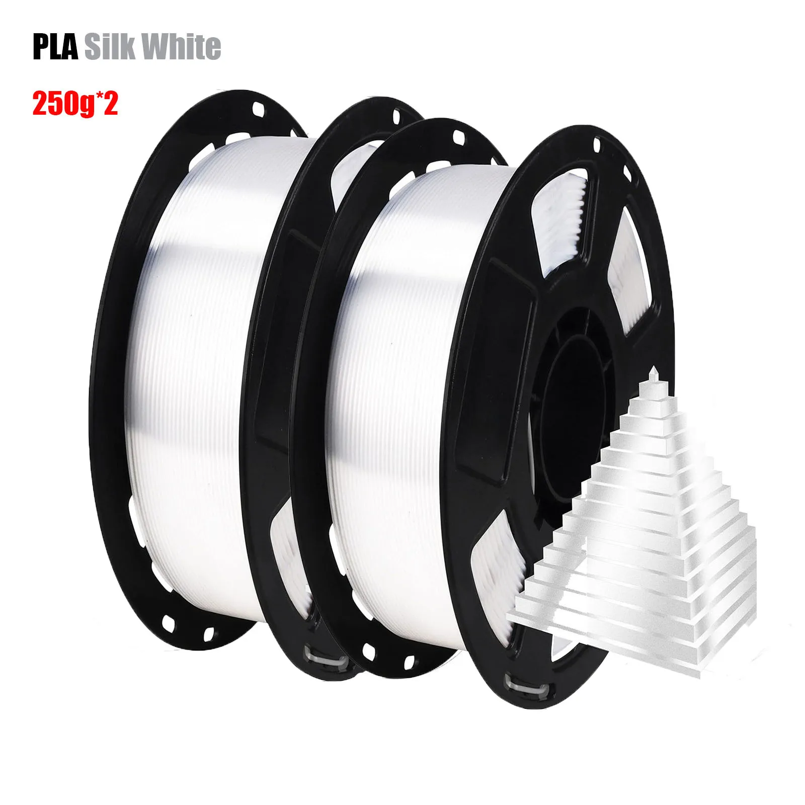 3D Printer Silk Filament,Shiny Silk PLA Filament 1.75mm, Smooth Silky Surface, Great Easy to Print for 3D Printers,500g,white
3D Printer Silk Filament,Shiny Silk PLA Filament 1.75mm, Smooth Silky Surface, Great Easy to Print for 3D Printers,500g,white