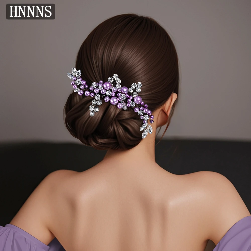 HNNNS Purple Pearl Hair Comb Leaf Rhinestone Hair Clip Glamour Women Side Comb Clip Classic Wedding Dress Hair Accessories A271
HNNNS Purple Pearl Hair Comb Leaf Rhinestone Hair Clip Glamour Women Side Comb Clip Classic Wedding Dress Hair Accessories A271