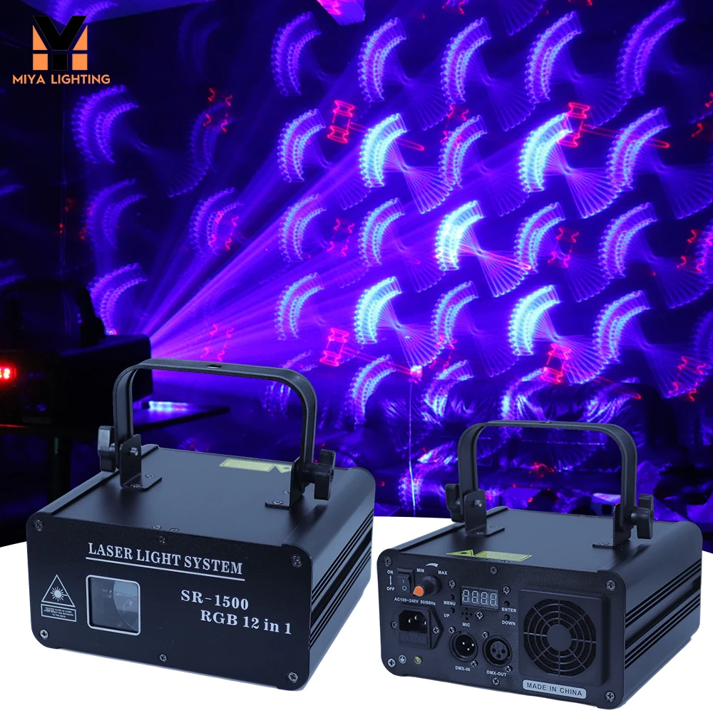 SR-1500 12IN1 Full Color Animation Scanner 1500mW Laser Light RGB LED Stage Laser Lights for party disco ktv night club show
SR-1500 12IN1 Full Color Animation Scanner 1500mW Laser Light RGB LED Stage Laser Lights for party disco ktv night club show