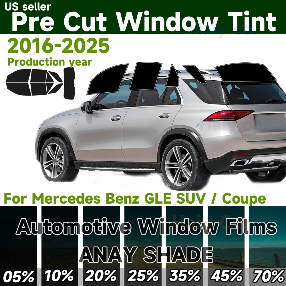 Precut Window Tint Car for Mercedes Benz Gle 2016-2025 All Sides Sun Uv-Ir Blocking Heat&Glare 2Ply Window Protector Films Shade
Precut Window Tint Car for Mercedes Benz Gle 2016-2025 All Sides Sun Uv-Ir Blocking Heat&Glare 2Ply Window Protector Films Shade