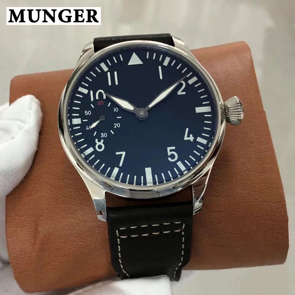 MUNGER 44mm Pilot's Watch ST3600 Manual-Winding Movement, Luminous Function, Mechanical Men's Watch
MUNGER 44mm Pilot's Watch ST3600 Manual-Winding Movement, Luminous Function, Mechanical Men's Watch