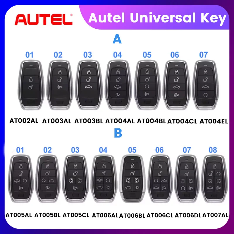 Autel Universal Smart Key AT002AL AT003BL AT004AL/BL/CL/EL AT005CL AT006BL AT007AL for MaxiIM KM100 IM508 IM608 PRO Smart Key
Autel Universal Smart Key AT002AL AT003BL AT004AL/BL/CL/EL AT005CL AT006BL AT007AL for MaxiIM KM100 IM508 IM608 PRO Smart Key