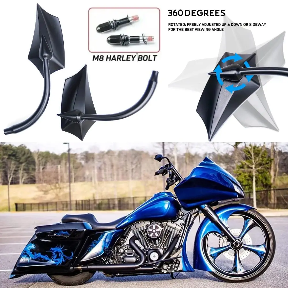 Motorcycle Rear View Mirror Harle 8mm Dual Sport Rear View Mirrors for Harley Davidson For Sportster Iron 883 Street Glide Rider
Motorcycle Rear View Mirror Harle 8mm Dual Sport Rear View Mirrors for Harley Davidson For Sportster Iron 883 Street Glide Rider