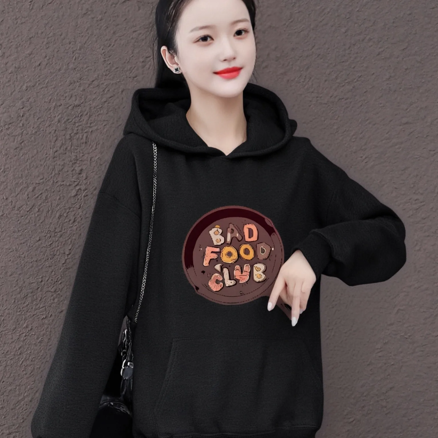 Foodies Cotton Hoodie Bad Food Club Pattern Casual Loose Long Sleeved Autumn Trendy Cute Unique Attractive Comfortable Top
Foodies Cotton Hoodie Bad Food Club Pattern Casual Loose Long Sleeved Autumn Trendy Cute Unique Attractive Comfortable Top