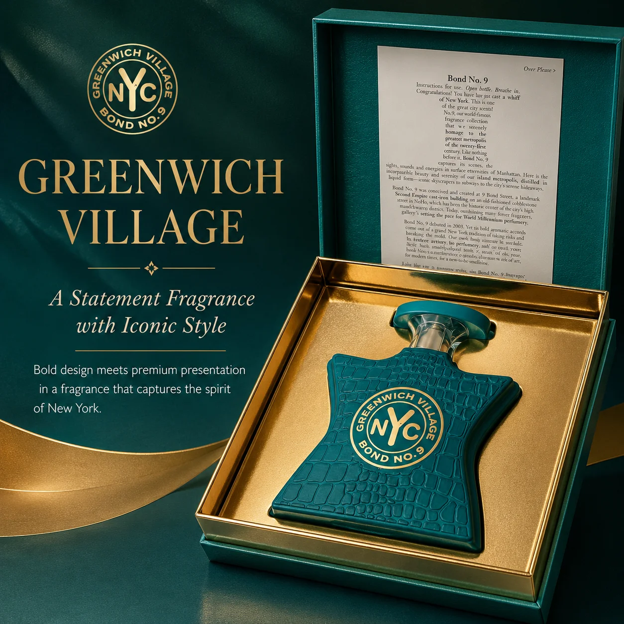 Bond No. 9 Greenwich Village Eau de Parfum Spray for Unisex, Teal Star-Shaped Perfume Bottle with Luxury Gift Box, Elegant Long-Lasting Fragrance for Daily Wear and Special Occasions
Bond No. 9 Greenwich Village Eau de Parfum Spray for Unisex, Teal Star-Shaped Perfume Bottle with Luxury Gift Box, Elegant Long-Lasting Fragrance for Daily Wear and Special Occasions