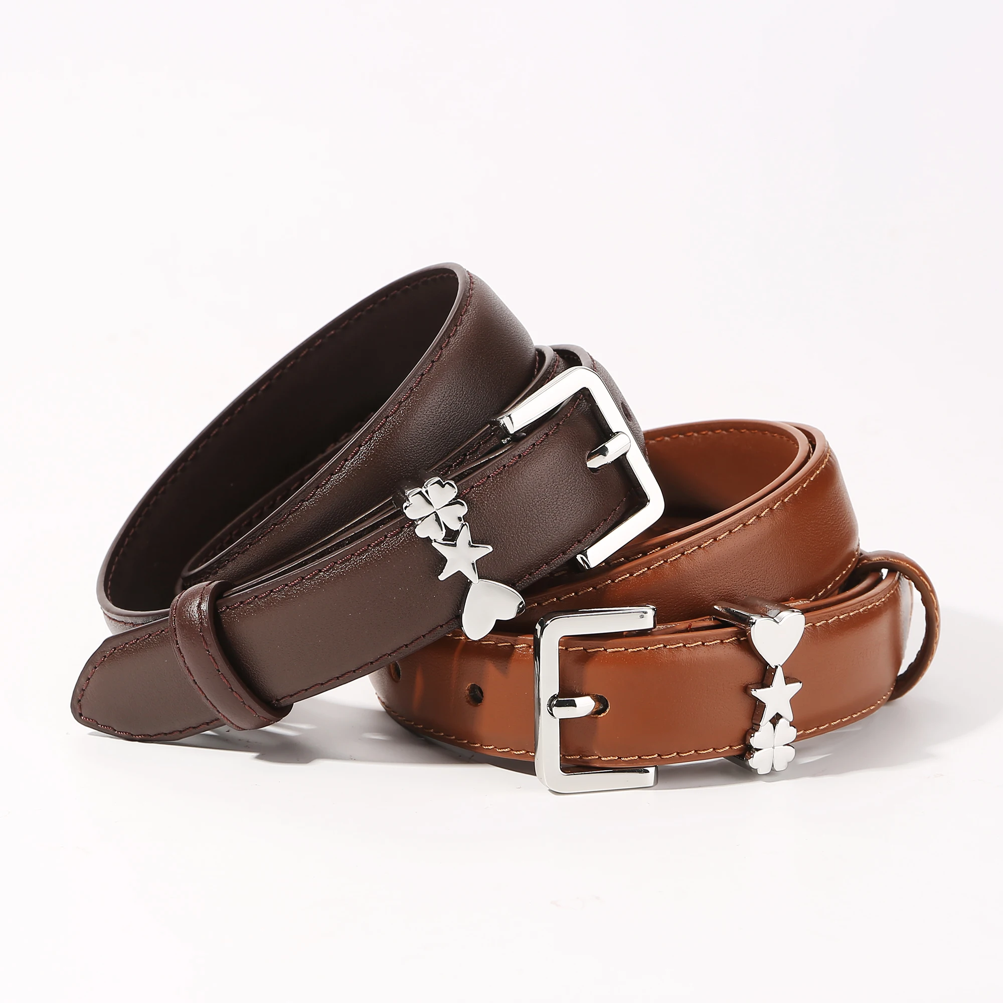 New Women's Leather Belts Fashion Ladies Leather Waist Belt with Sliver Buckle Elegant Ladies Belts for Jeans Gifts for Women
New Women's Leather Belts Fashion Ladies Leather Waist Belt with Sliver Buckle Elegant Ladies Belts for Jeans Gifts for Women
