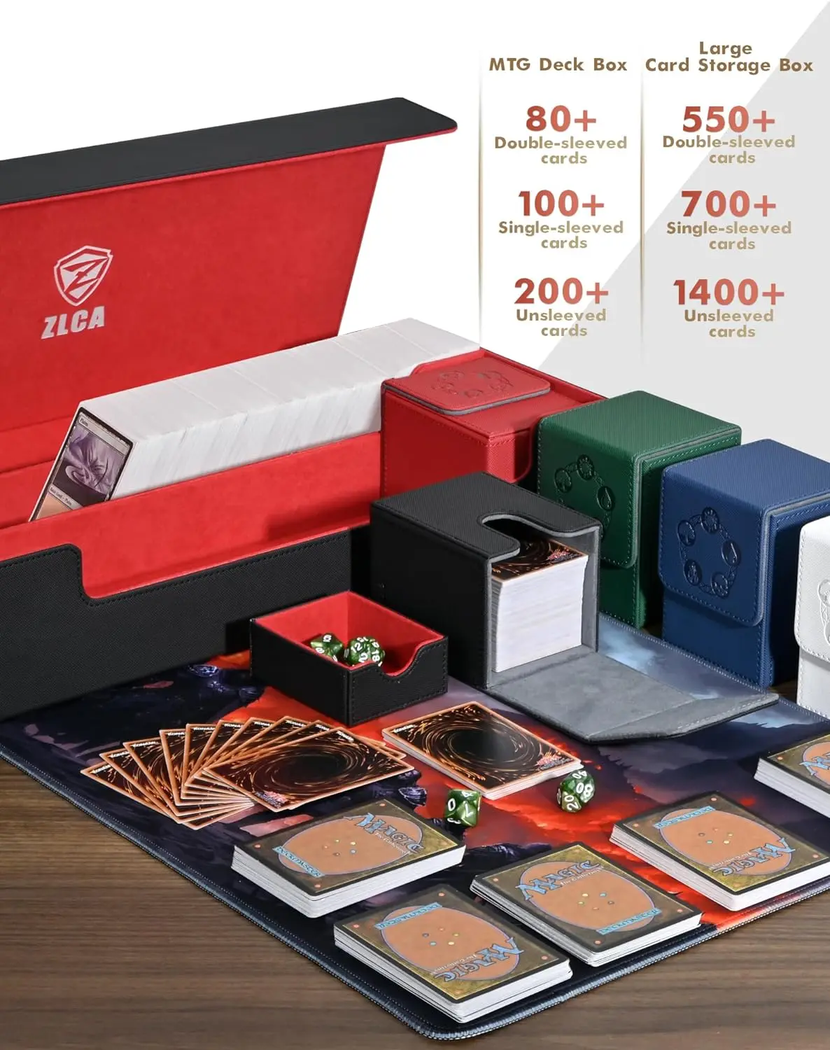 Коллекционное издание Коробка для колоды TCG большой емкости 6 в 1 с игровым ковриком и 5 шт. Коробка для колоды вмещает 2100+ карт, подходит для Cont
Коллекционное издание Коробка для колоды TCG большой емкости 6 в 1 с игровым ковриком и 5 шт. Коробка для колоды вмещает 2100+ карт, подходит для Cont