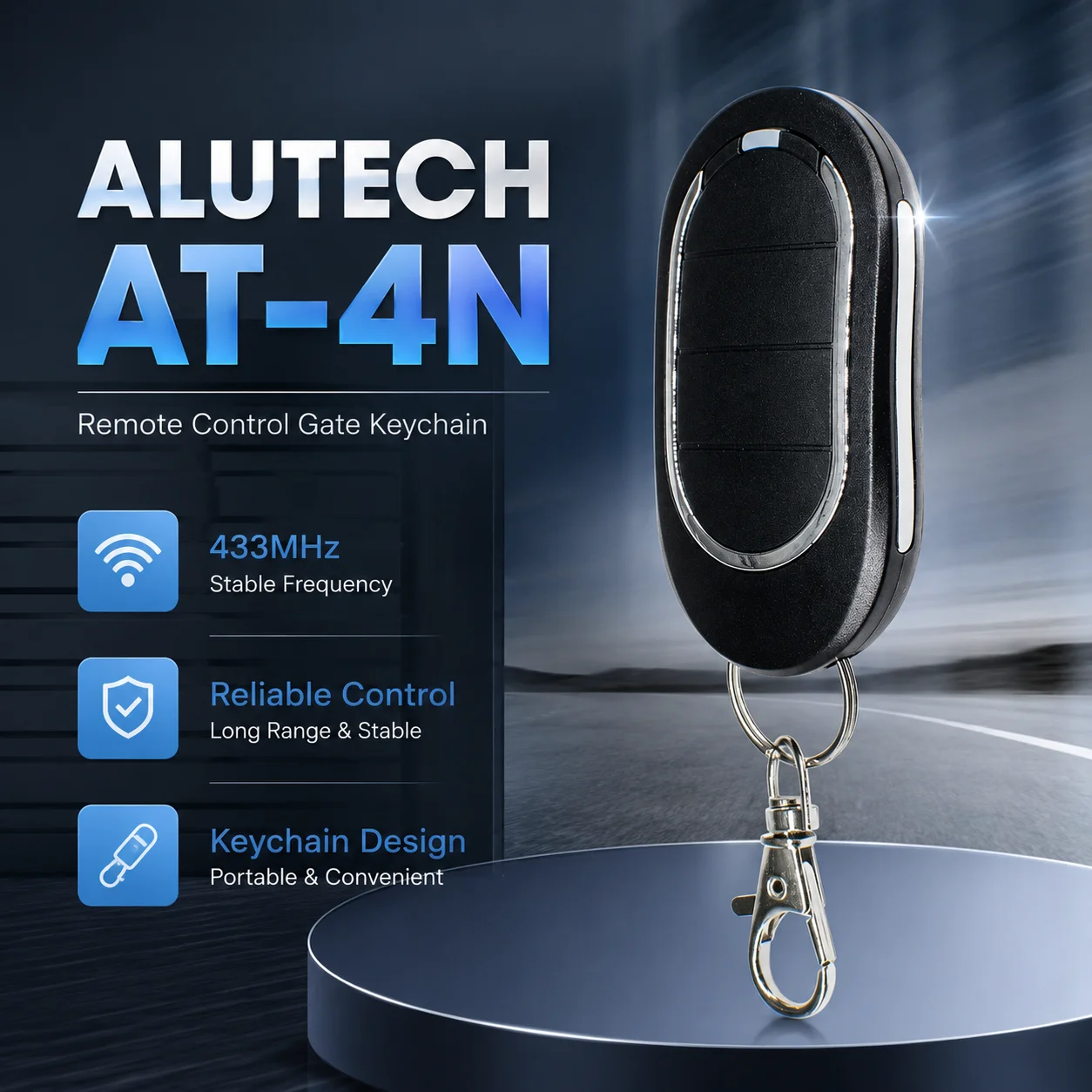 ALUTECH AT-4N Garage Remote Control Remote Control Gate Keychain 433MHz Automatic Door At 4N Alutech Gate Opener
ALUTECH AT-4N Garage Remote Control Remote Control Gate Keychain 433MHz Automatic Door At 4N Alutech Gate Opener