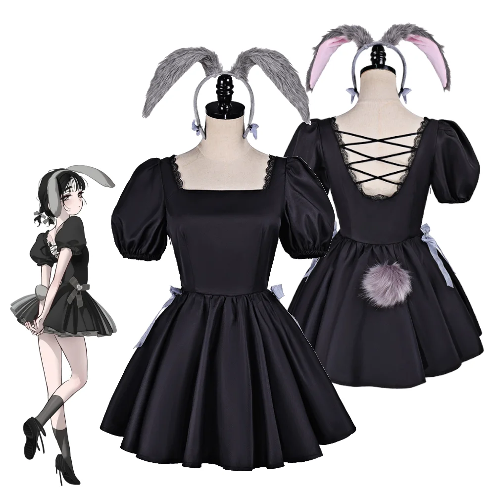 Alien Stage Sua Cosplay Costume ALNST Stage Costume Black Dress Bunny Ears Cosplay Outfit Women Carnival Party Uniform
Alien Stage Sua Cosplay Costume ALNST Stage Costume Black Dress Bunny Ears Cosplay Outfit Women Carnival Party Uniform