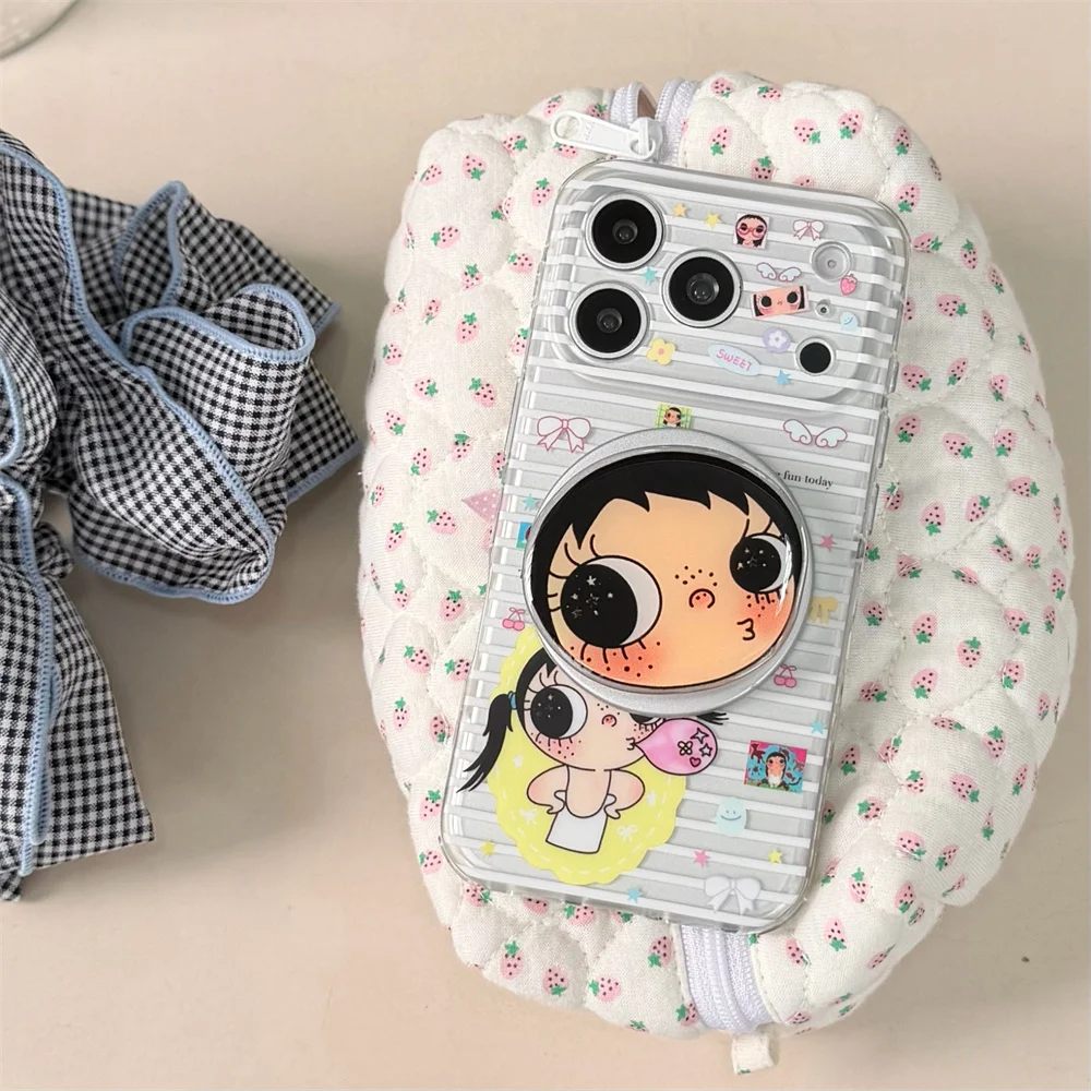 INS Cute Fro Magnetic Shell Striped Bubble Blowing Jade Belt Bracket Suitable for iPhone 17 Pro Max 14/13/15/16 Pro Anti Drop Fu
INS Cute Fro Magnetic Shell Striped Bubble Blowing Jade Belt Bracket Suitable for iPhone 17 Pro Max 14/13/15/16 Pro Anti Drop Fu
