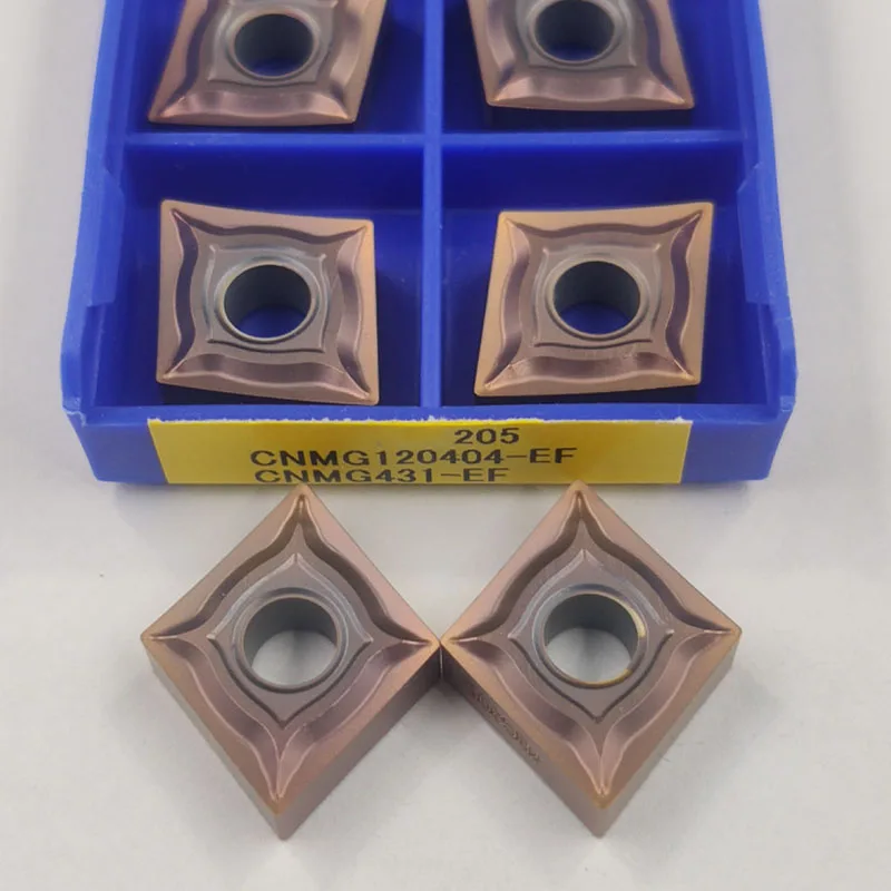 CNMG120408-EF 205 CNMG 120408 EF 205 Carbide Inserts Turning Tools CNC Metal Cutter Blade For Stainless steel 
CNMG120408-EF 205 CNMG 120408 EF 205 Carbide Inserts Turning Tools CNC Metal Cutter Blade For Stainless steel
