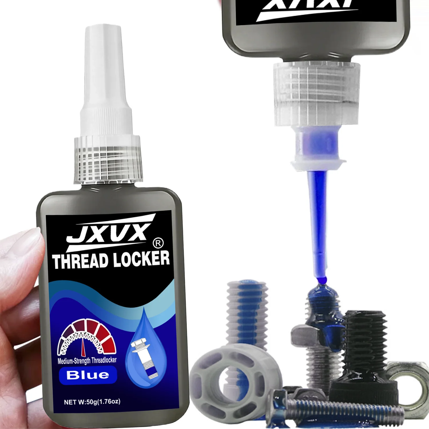 Medium Strength Threadlocker Quickly Cured Thread Locking Agent Anaerobic Adhesive Corrosion-Resistant Anti-Loosening Glue Adhesive for Screws and Nuts,Anti-Loosening, Suitable for All Hardware Threaded Assemblies.
Medium Strength Threadlocker Quickly Cured Thread Locking Agent Anaerobic Adhesive Corrosion-Resistant Anti-Loosening Glue Adhesive for Screws and Nuts,Anti-Loosening, Suitable for All Hardware Threaded Assemblies.