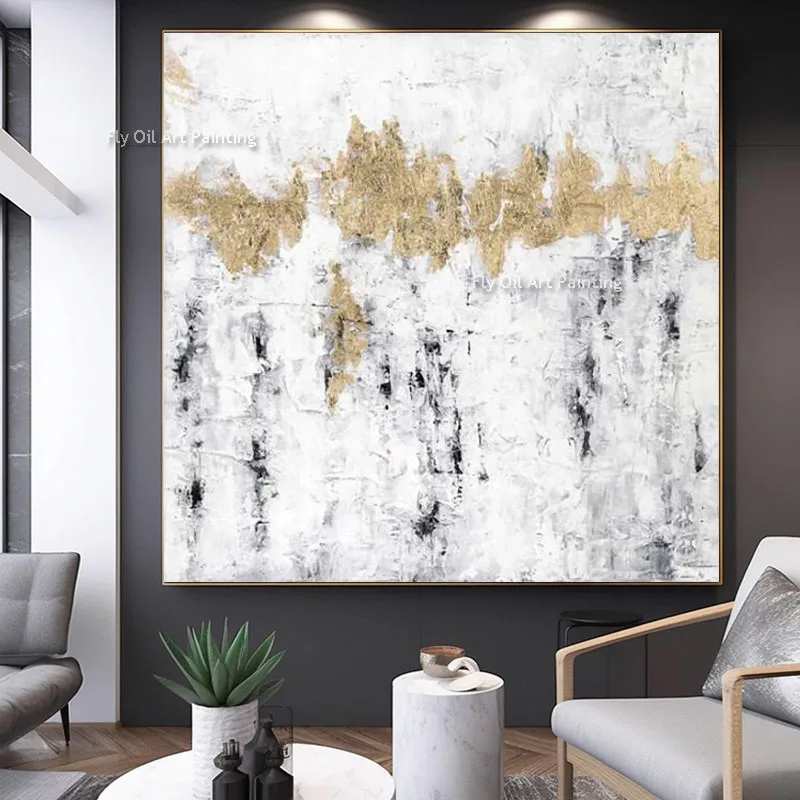 Textured Abstract White And Gold Foil Painting Handmade Canvas Painting Modern Minimalist Wall Art Painting Home Bedroom Decor
Textured Abstract White And Gold Foil Painting Handmade Canvas Painting Modern Minimalist Wall Art Painting Home Bedroom Decor