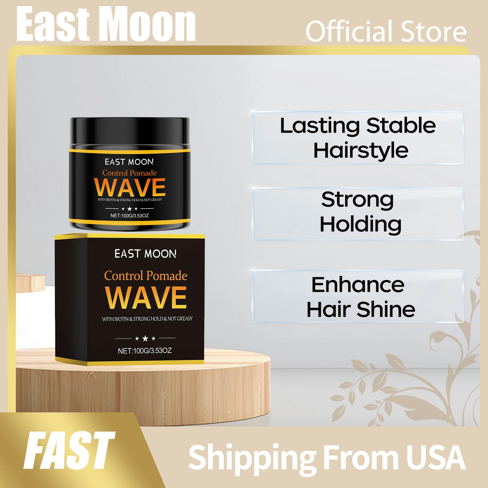East Moon Men Hair Styling Wax Long Lasting Strong Holding Reducing Frizz Non Greasy Keep Shine Daily Care Hair Shaping Pomade
East Moon Men Hair Styling Wax Long Lasting Strong Holding Reducing Frizz Non Greasy Keep Shine Daily Care Hair Shaping Pomade
