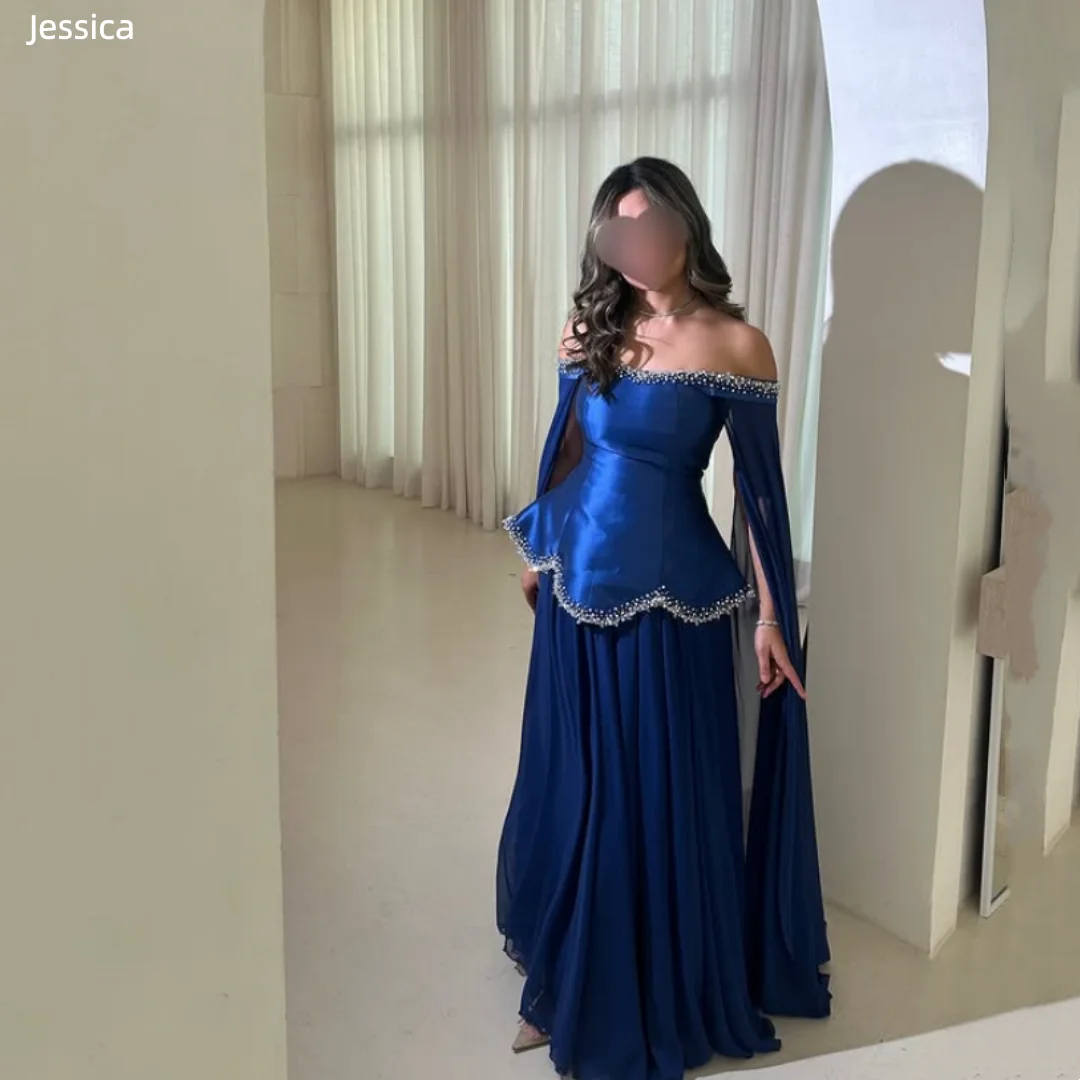 Jessica Blue Sparkling Beads Evening Dresses Elegant Chiffon Prom Dresses A-line Formal Occasions Party Dresses
Jessica Blue Sparkling Beads Evening Dresses Elegant Chiffon Prom Dresses A-line Formal Occasions Party Dresses