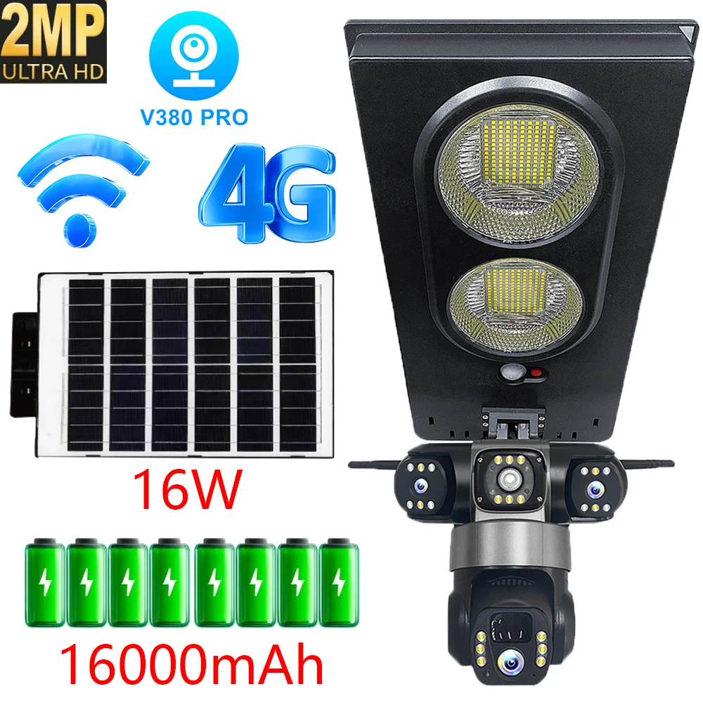 2MP HD Solar Streetlight Camera 3 Lens 4G Smart Home Outdoor Camera Security Wifi PIR Detection Night Vision Waterproof V380 Pro
2MP HD Solar Streetlight Camera 3 Lens 4G Smart Home Outdoor Camera Security Wifi PIR Detection Night Vision Waterproof V380 Pro