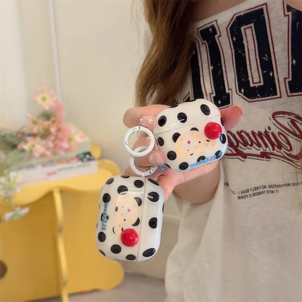 INS fashionable and cute polka dot red trunk elephant headphone case suitable for Apple AirPods 4/3/2 Pro 2/3 Bluetooth Pro
INS fashionable and cute polka dot red trunk elephant headphone case suitable for Apple AirPods 4/3/2 Pro 2/3 Bluetooth Pro