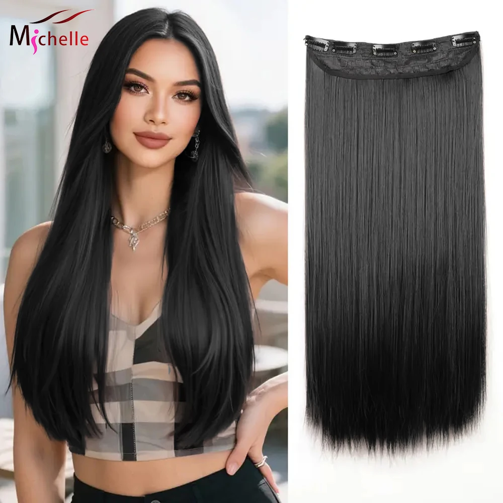 Цельный зажим для наращивания волос, прямые человеческие волосы, натуральный черный зажим для человеческих волос 3/4, прямые волосы Remy на всю голову, 5 зажимов 
Цельный зажим для наращивания волос, прямые человеческие волосы, натуральный черный зажим для человеческих волос 3/4, прямые волосы Remy на всю голову, 5 зажимов