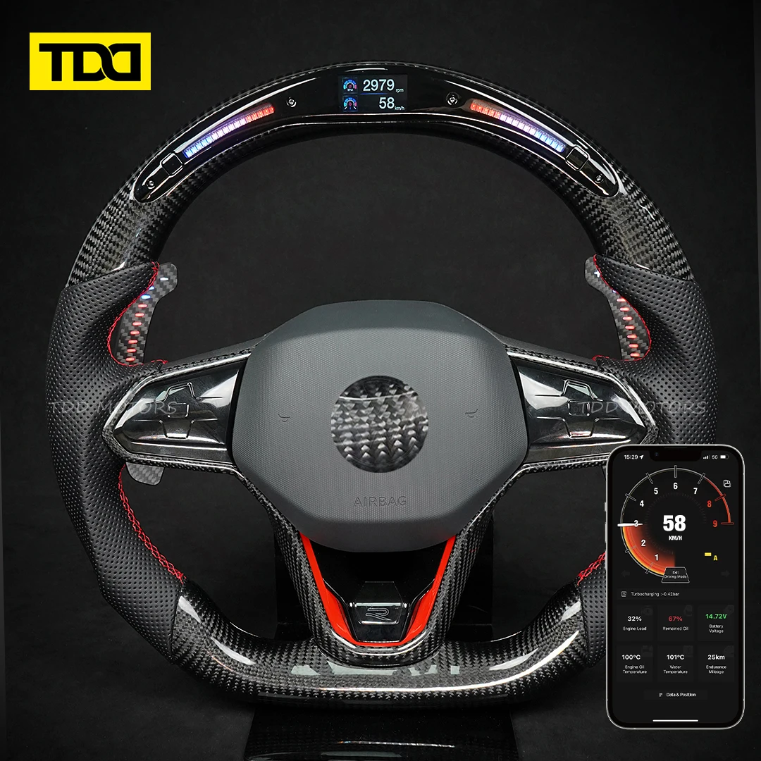 TDD Carbon Fiber Steering Wheel LED Magnetic Shift Paddle Extension For Volkswagen Golf 8 MK8 CC GTI R
TDD Carbon Fiber Steering Wheel LED Magnetic Shift Paddle Extension For Volkswagen Golf 8 MK8 CC GTI R
